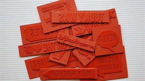 red rubber stamp sheets
